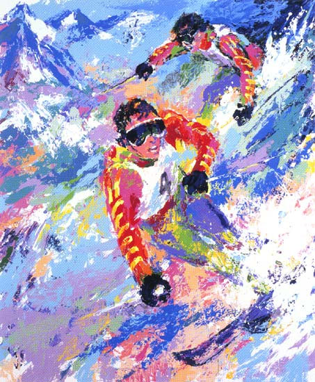 Skiing Twins LeRoy Neiman Originals 702-222-2221