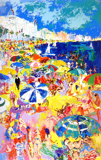 The Beach At Cannes LeRoy Neiman Originals 702-222-2221