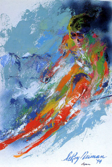 World Class Skier LeRoy Neiman Originals 702-222-2221