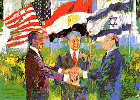 LeRoy Neiman Originals Call 702-222-2221 White House Signing Of The Egyptian Israeli Peace Treaty